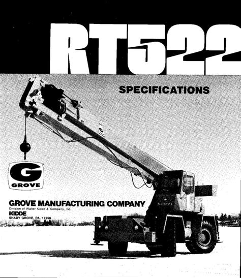 Grove Rt522 Crane Manual Complete Pdf Ebook PDF
